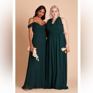 Emerald Green wedding dress - Bird Grey, Size S
